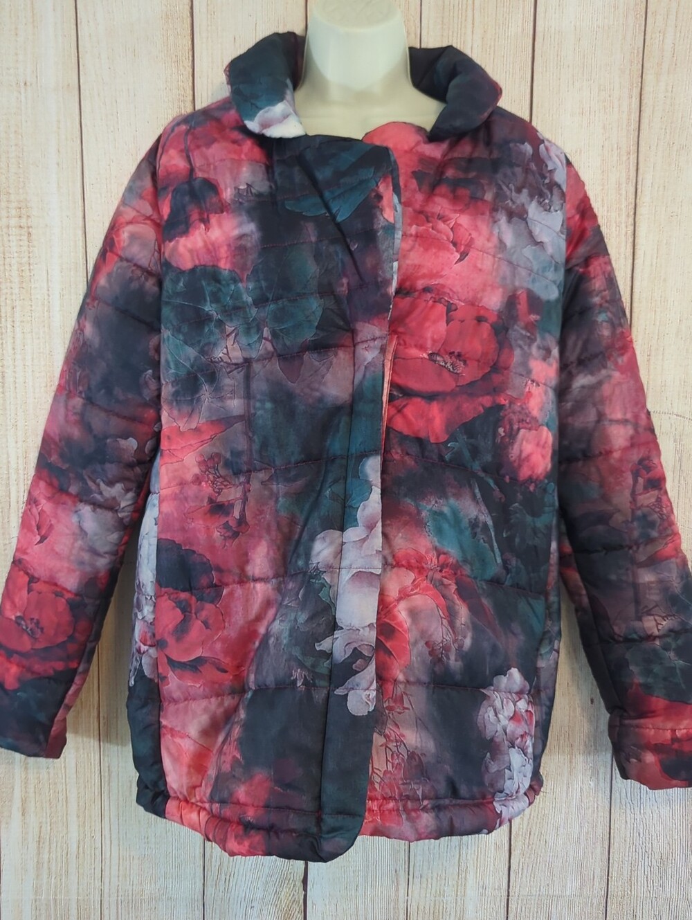 Soft Surroundings Floral Puffer Jacket